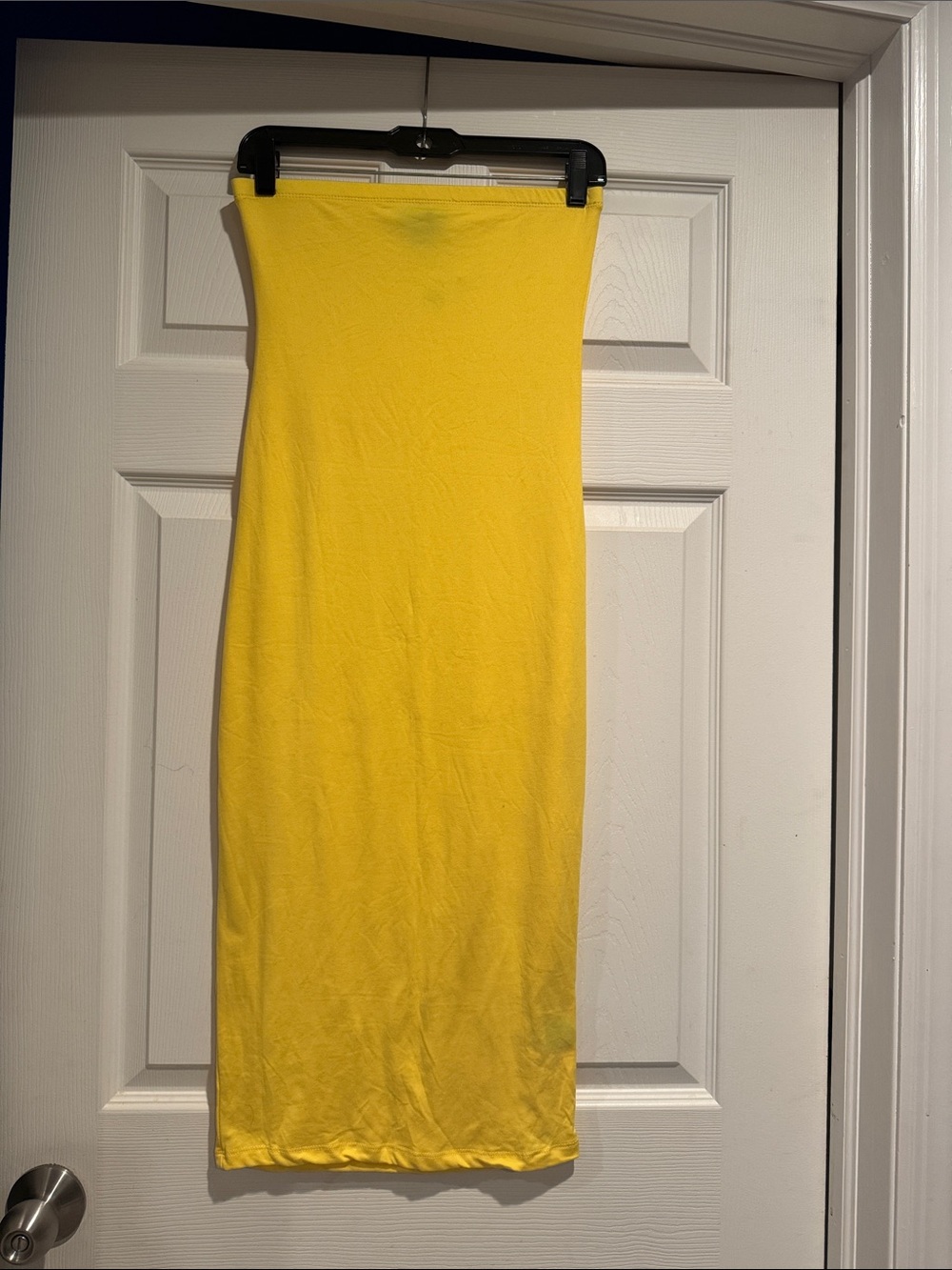 Yellow Strapless dress